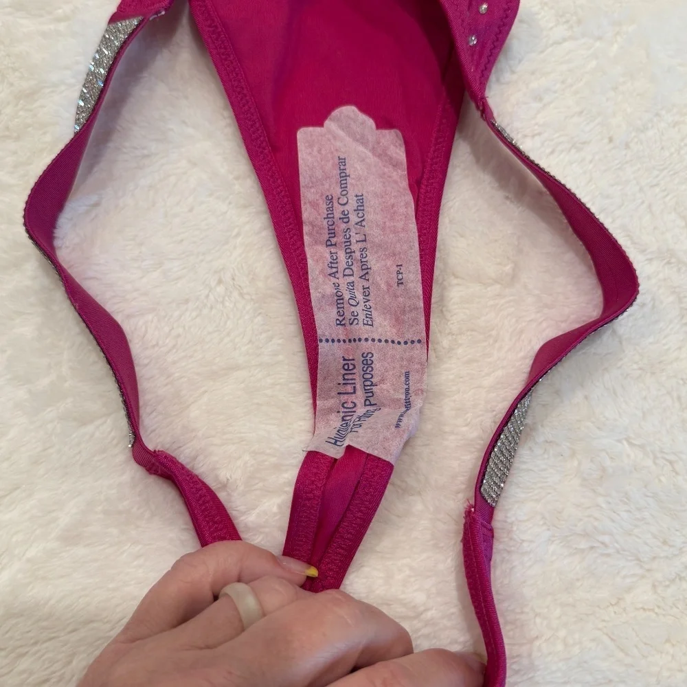 New! Set! Victoria's Secret Shine Strap Bikini Set Berry Blush Pink 45604 - Picture 11 of 13